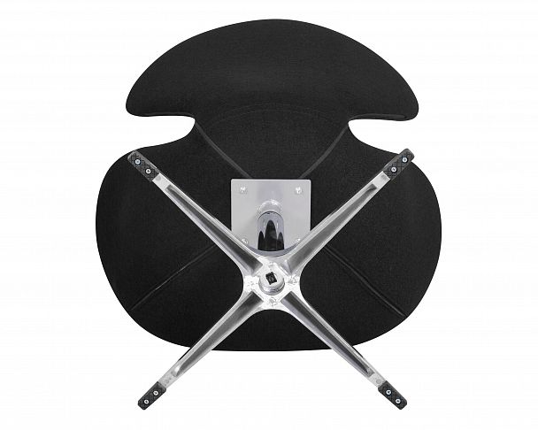 Кресло дизайнерское DOBRIN SWAN (черная ткань AF9, алюминиевое основание) - Вид 7