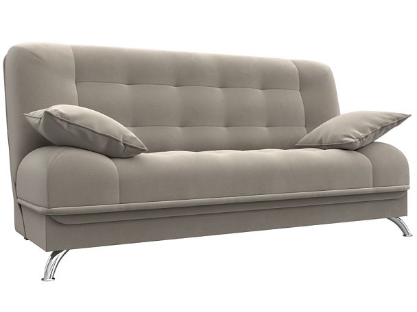 Диван Книжка Анна (полностью микровельвет бежевый) - Вид 1