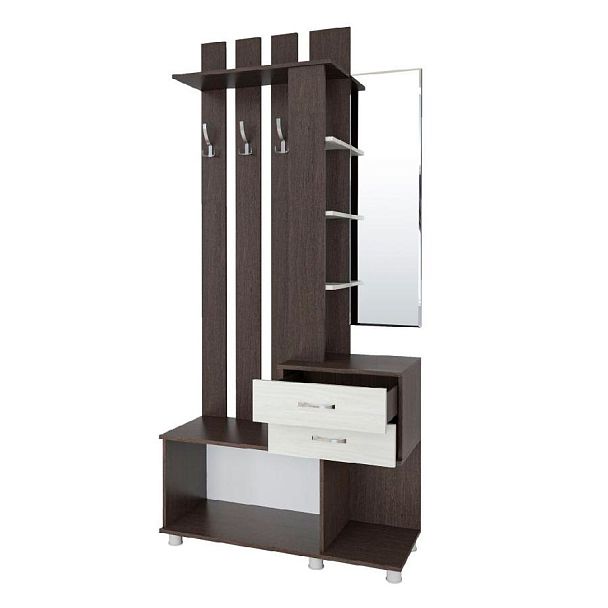 Прихожая "Микс Арт" центральная секция венге/ясень анкор светлый - Вид 2