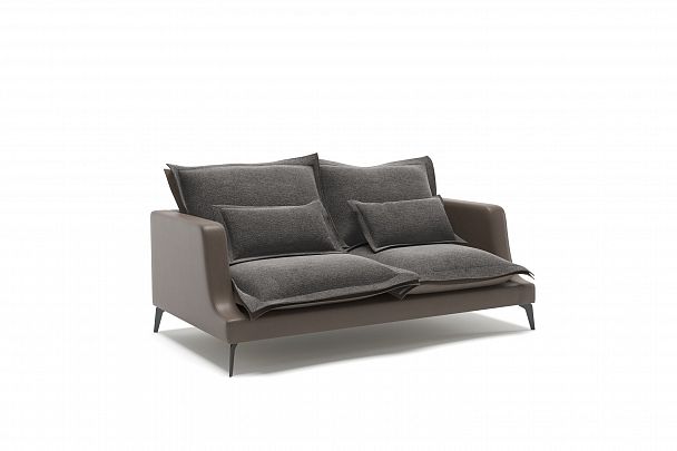 Rey диван прямой двухместный замша серый - Вид 3