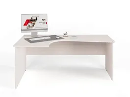 ЛАЙТ / LIGHT RLG005-18x11L Угловой стол 180x110x75 Дуб Молочный - Фото предпросмотра