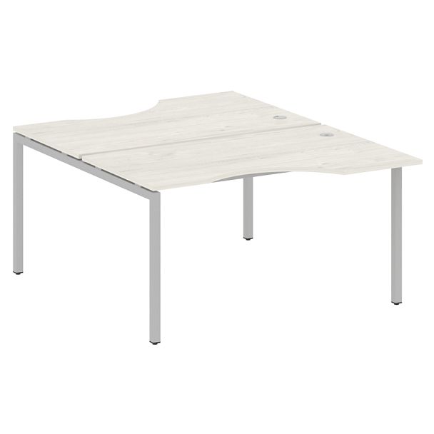 Metal System Quattro Р. ст. криволинейная на П-образном м/к 40БП.РАС-СА-2.2 Дуб наварра/Серый металл 1400*1835*750 - Вид 1