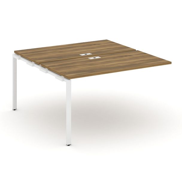 Concept Двойной наборный элемент рабочей станциии CN.DNRS-003 Сандал Янтарный/Металл Белый 1380*1480*750 - Вид 1