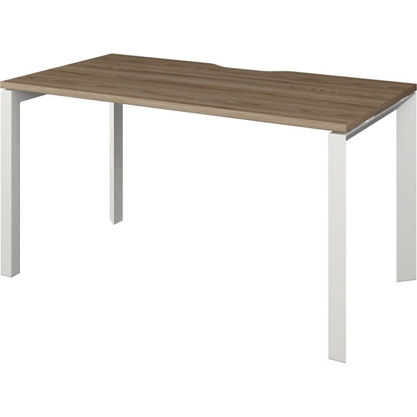 Стол на металлокаркасе НТМП.П-140 Дуб сафари/Белый 1400x730x750 Аргентум-МП - Вид 1