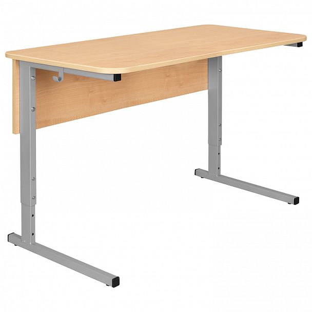 Стол-парта СУТ.55, 2-местный, регулируемый, 1200х500х640-780 мм, серый каркас, ЛДСП клён, гр.4-6 - Вид 2