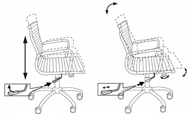 Кресло руководителя "CH-883-LOW" ivory - Вид 6