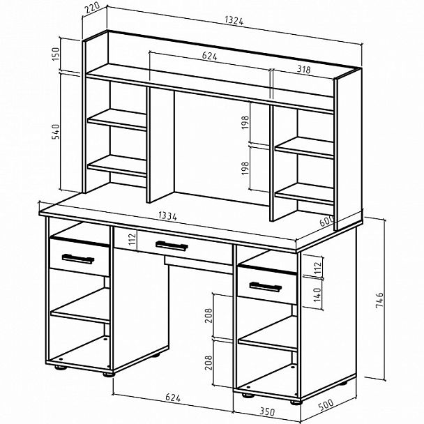 Стол письменный Остин-13Я - Вид 2