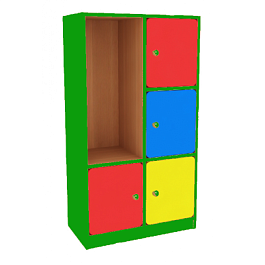 Стенка модульная Городок, секция №3, цветная - Фото предпросмотра