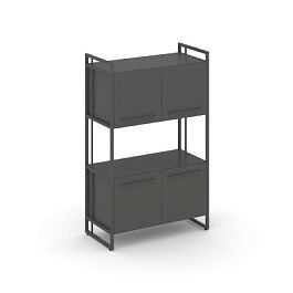 Rift Шкаф 3 ниши широкий RF.SS-33 Антрацит/Металл Антрацит 798*396*1286 - Фото предпросмотра