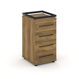 Rift Тумба приставная+рамка RF.TPR-002 Сандал Янтарный/Металл Черный 416*460*797 - Фото предпросмотра