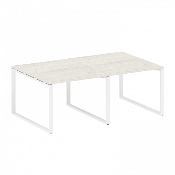 Стол для переговоров "Metal System" БО.ПРГ-2.1 дуб наварра/белый - Вид 1