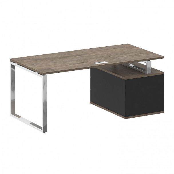 Стол с опорной тумбой "Shift" SK.SRT-180 дуб мали/антрацит - Вид 2