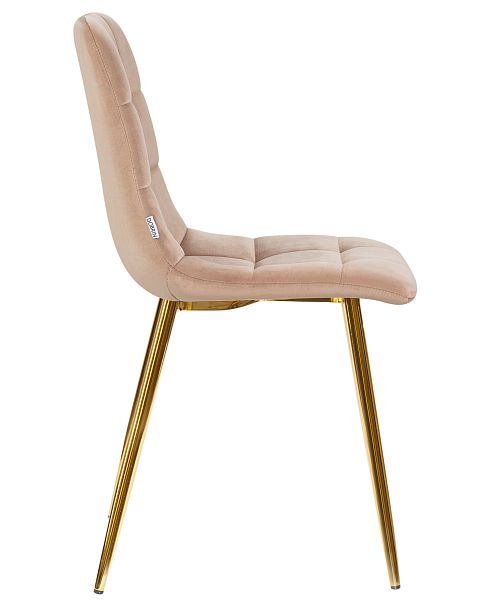 Стул обеденный DOBRIN ALEX (золотые ножки, мокко велюр (V108-104), ) - Вид 3