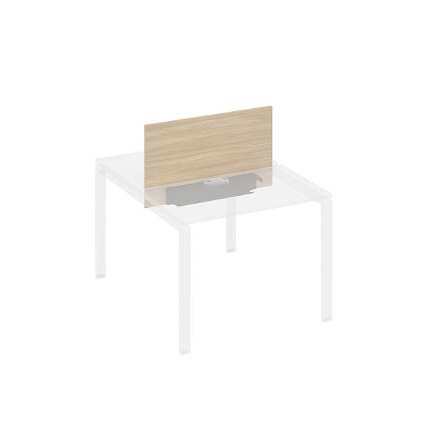 Экран настольный фронтальный для стола 100 с двумя кабель-каналами A4 А4 Б 845 БП дуб скандинавский / металлокаркас антрацит - Вид 1