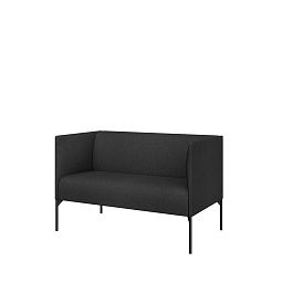 Двухместный диван Mona 125x71x81 чёрный - Фото предпросмотра