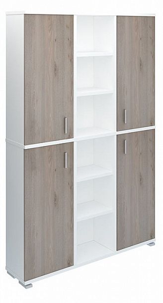 Шкаф книжный Домино нельсон ПУ-40-5 Белый/Нельсон - Вид 1