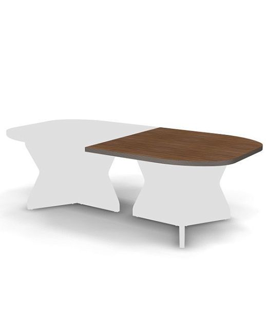 SMART/СМАРТ RSR008-120x120 Конечный элемент переговорного стола 1200x1200x755 Дуб Катания - Вид 1