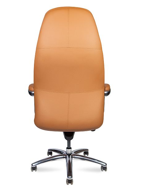 Кресло офисное / Porsche / светло-коричневая кожа/ алюминий крестовина - Вид 5