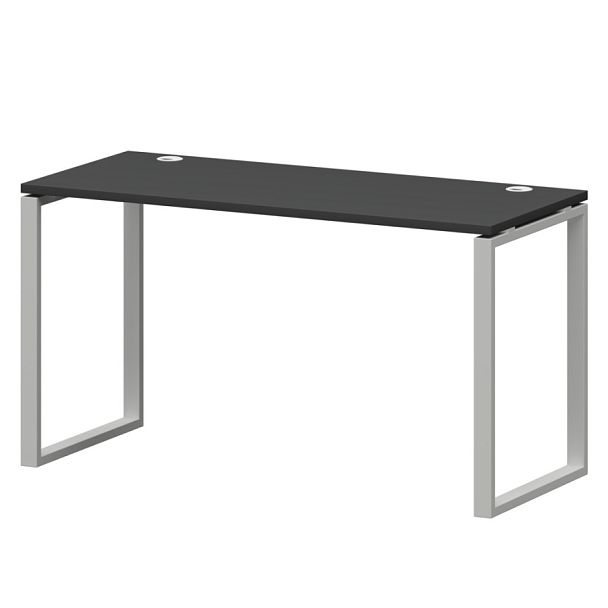 Стол на металлокаркасе СМС25-О-14К.60.Пр25 Графит/Белый 1400x600x750 Смарт - Вид 1
