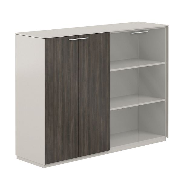 Шкаф средний + Шкаф средний со стеклом прозрачн.,  Atlas, GL, обвязка GS, фасады BT - Вид 1