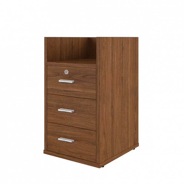 Тумба приставная Trend Metal 42x47x72,8 орех - Вид 1