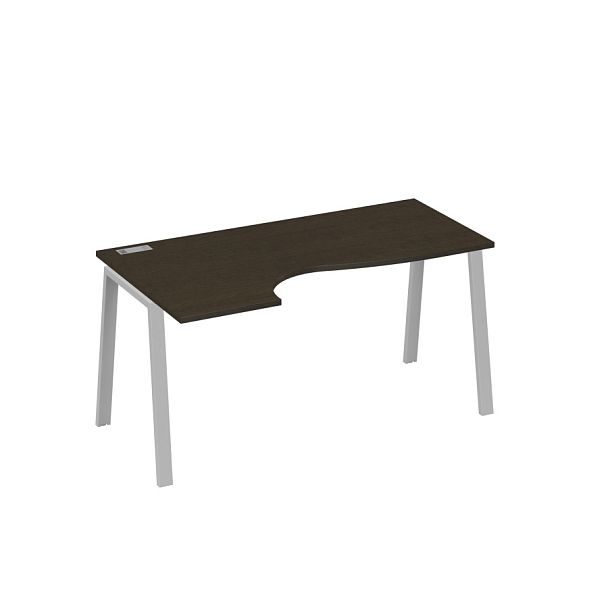 Стол эргономичный левый "Классика" на металлокаркасе TRE A4 А4 Б3 045 БП венге / металлокаркас серый - Вид 1