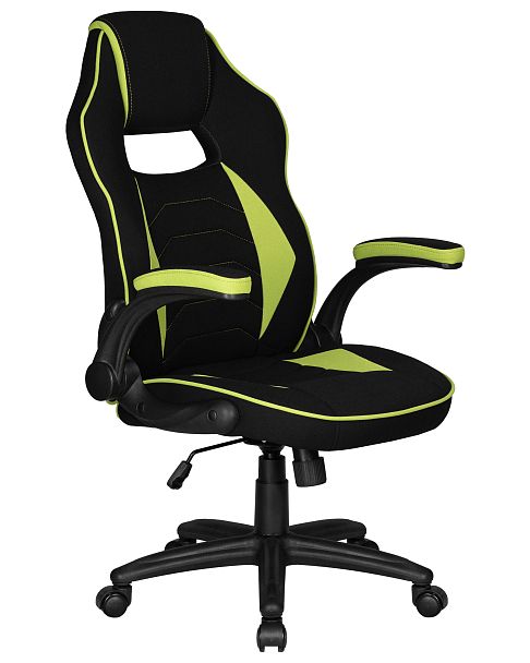 Кресло игровое DOBRIN RICK (черно-светло-зеленая ткань) - Вид 2