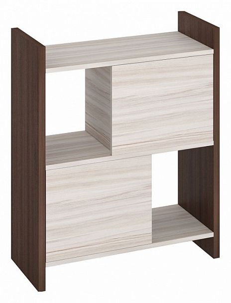 Стеллаж комбинированный Домино Лайт СТЛ-3Н Карамель/Шамони - Вид 1