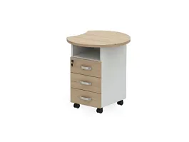 БЕРЛИН / BERLIN Тумба приставная правая 640х700х740 Акация/Белый - Фото предпросмотра