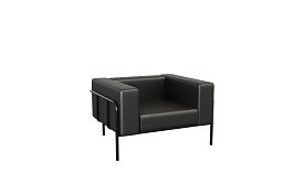 Flex Диван одноместный FLX-1 Santorini 0401/Металл Черный 1100 *915*690 - Фото предпросмотра