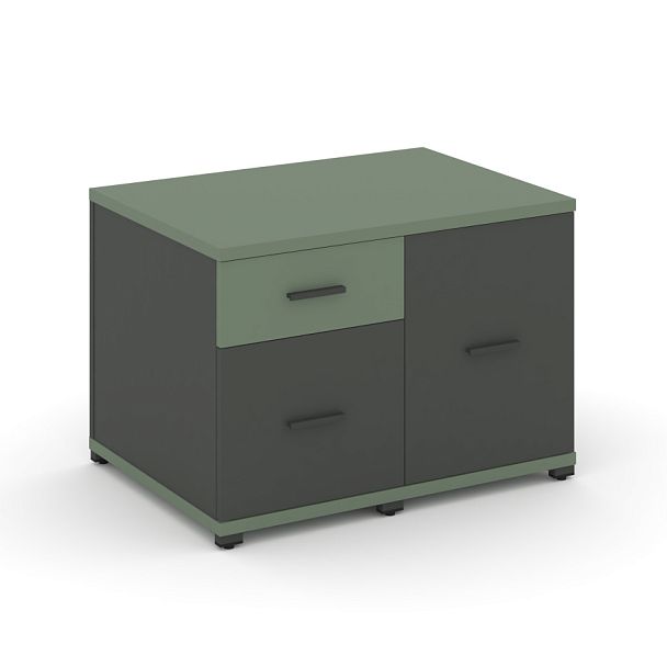 Concept Тумба приставная сервисная CN.TSR-001 A Кобо/Антрацит/Металл Антрацит 836*600*583 - Вид 1