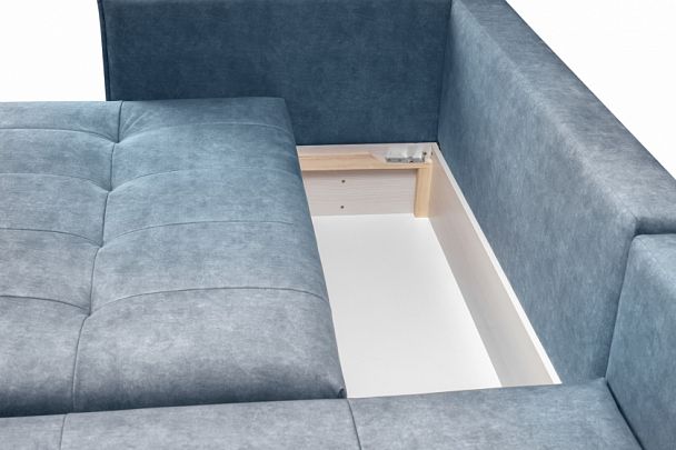 Мягкий угол "Чилетти" голубой - Вид 5