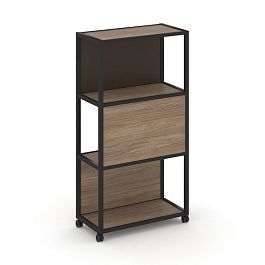 Shelf Mobile Стеллаж 4 уровня 1 секция VR.LT-STK-405.08 Дуб Аризона/Металл Черный/W-25 800*400*1523 - Фото предпросмотра