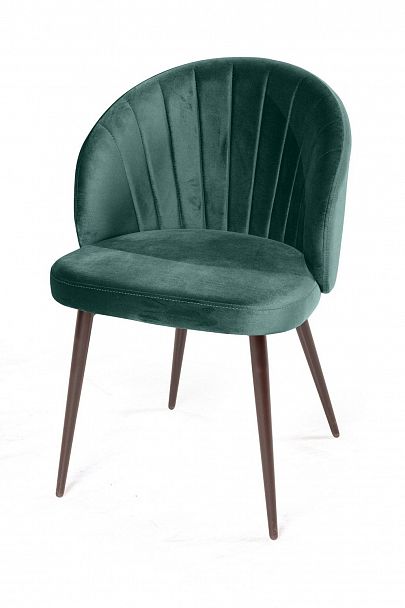 Стул Mont Blanc, бархат изумрудный 87 / черный конус - Вид 3