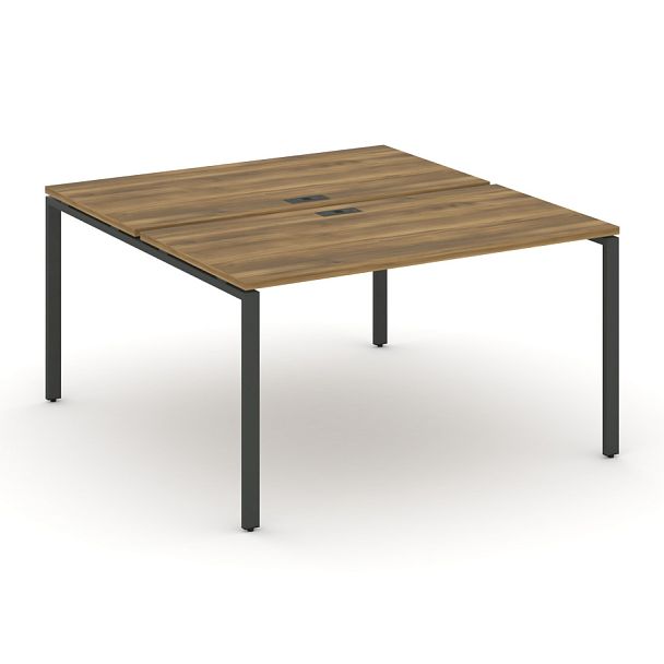 Concept Рабочая станция на 2 места CN.DRS-002 Сандал Янтарный/Металл Антрацит 1180*1480*750 - Вид 1