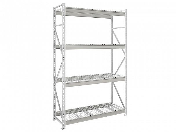 Стеллаж MS Pro 250/150x60/4 с сетчатыми полками - Вид 2