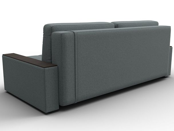 Диван прямой с декором Лига-096 НПБ Рогожка;Экокожа серый - Вид 5