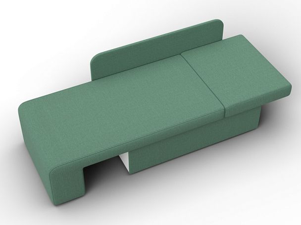 Кушетка Лига-097 Рогожка зеленый - Вид 8