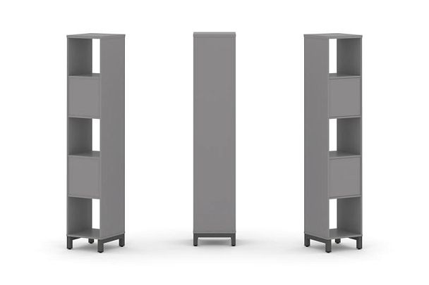 Стайл Проджект Набор стеллажа одностороннего, 5 ярусов SN.NS-511 Серый Пепел/Металл Антрацит 387*400 - Вид 1