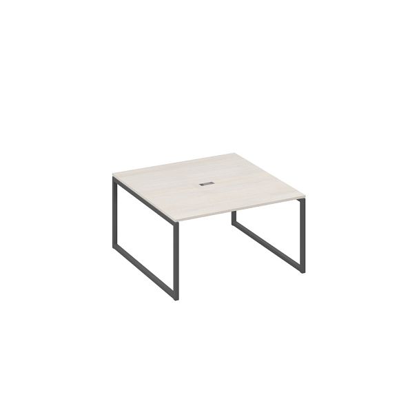 Переговорный стол 140 на металлокаркасе QUATTRO A4 А4 Б4 135 БП дуб / металлокаркас антрацит - Вид 1