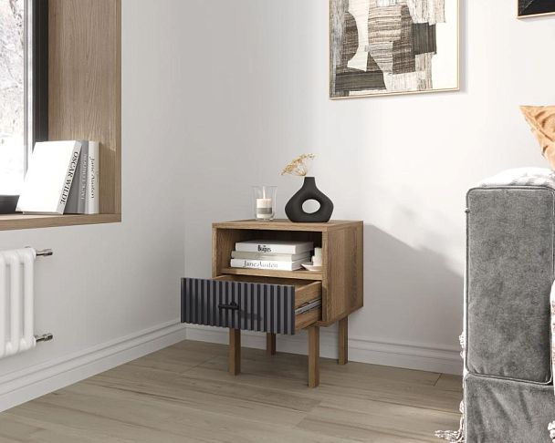 Тумбочка с нижним ящиком Emerson арт EM17/7024/L - Вид 2