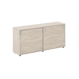Шкаф купе 1638х400х750 низкий, с замком / корпус: дуб светлый, фасады: дуб светлый Сигма / Sigma - Фото предпросмотра