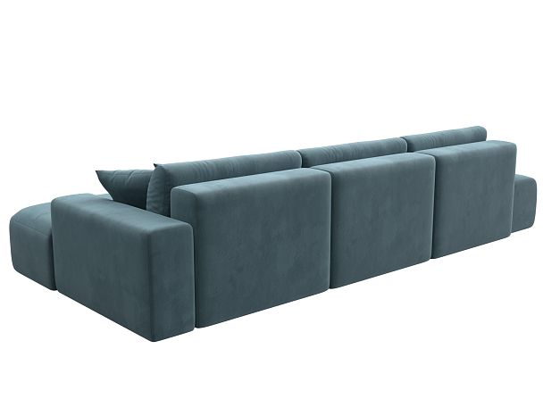 Диван угловой Лига-036 Модерн Лонг правый угол Велюр бирюзовый - Вид 6