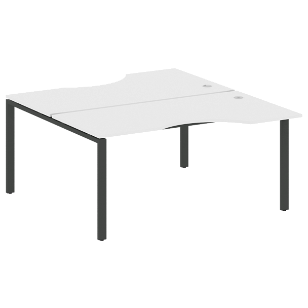 Metal System Р. ст. криволинейная на П-образном м/к БП.РАС-СА-2.1 Белый/Антрацит металл 1600*1835*750 - Вид 1