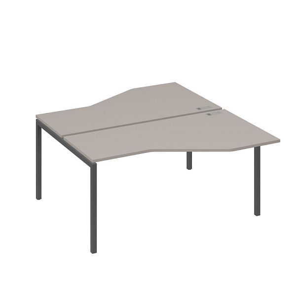 Рабочая станция опоры DUE столы Техно (2х160) A4 А4 Б2 188 БП мокко премиум / металлокаркас антрацит - Вид 1