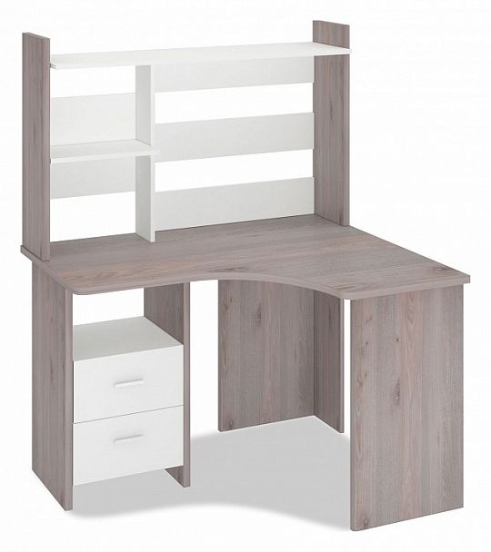 Стол компьютерный Домино Лайт СКЛ-Угл120+НКЛ-120 Белый/Нельсон правый - Вид 1
