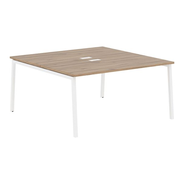 Стол 2-х местный ELWST 1516 Дуб Денвер светлый/Белый 1560х1606х750 EDIS - Вид 1