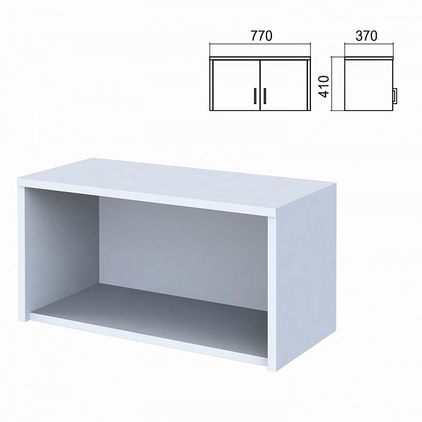 Шкаф-антресоль "Арго", 770х370х410 мм, серый - Вид 1