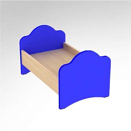 КУКОЛЬНАЯ ИГРОВАЯ МЕБЕЛЬ КРОВАТЬ КУКОЛЬНАЯ (ЦВЕТНОЙ ФАСАД) - Фото предпросмотра