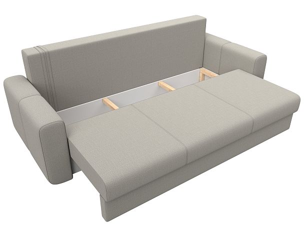 Диван прямой Лига-031 Рогожка бежевый - Вид 7